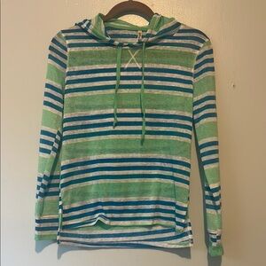 Wallflower Green and Blue Striped Sweater